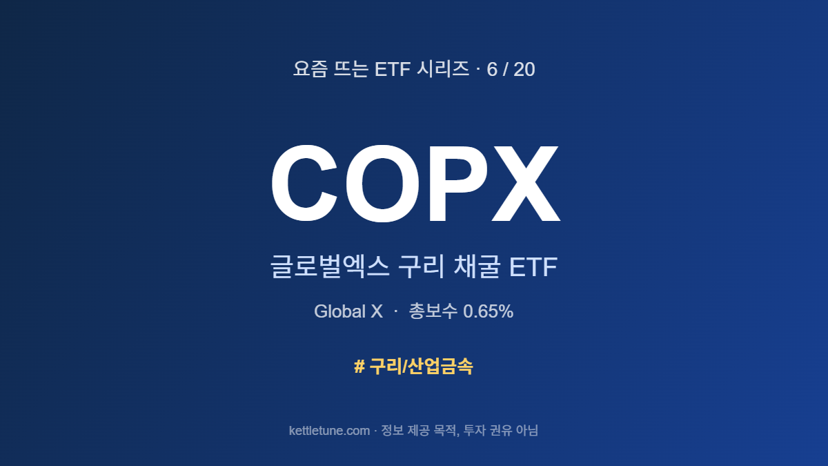 COPX 글로벌엑스 구리 채굴 ETF 소개 카드