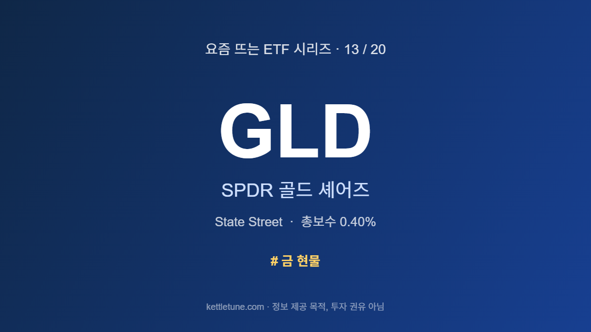 GLD SPDR 골드 셰어즈 소개 카드