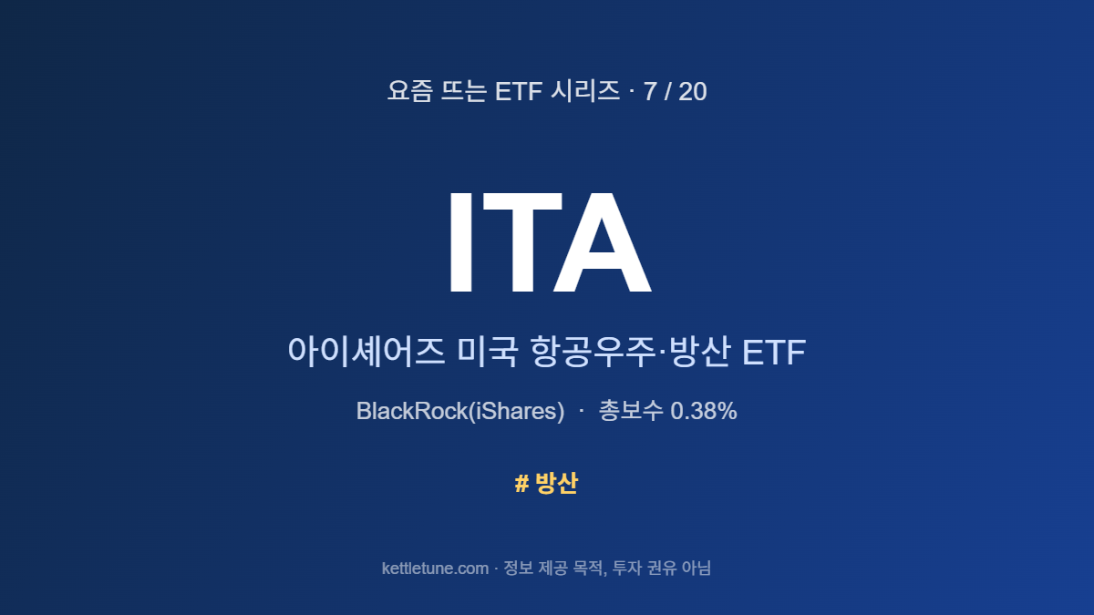 ITA ETF — 이란 전쟁·지정학 리스크 속 다시 주목받는 미국 방산 ETF